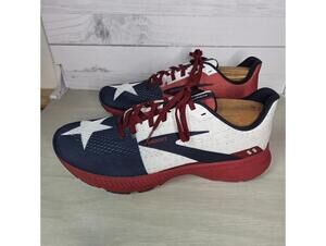 Brooks Launch Running Shoes Star Design Red White Blue Size 9.5 America